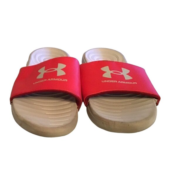 UNDER ARMOUR- SLIP-ON WHITE/RED SIZE 9 - Picture 4 of 7